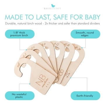 Baby Clothes Dividers for Closet – Set of 7 Durable Organizers