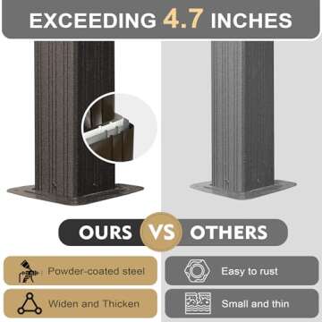 Domi 12x16FT Hardtop Gazebo with Netting & Curtains, Outdoor Aluminum Frame Gazebo with Galvanized Steel Double Roof, Outdoor Permanent Metal Pavilion for Patio Deck Lawn and Garden, Brown