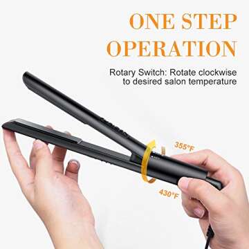 Hair Mini Curling Iron Travel, Mini Ceramic Hair Curler, Travel Curling Iron, Mini Flat Iron, Small Flat Irons for Short Hair, Small Hair Curling Iron, Straighter Curling Iron