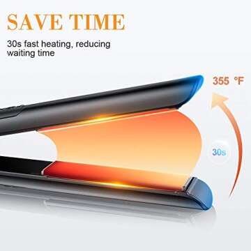 Hair Mini Curling Iron Travel, Mini Ceramic Hair Curler, Travel Curling Iron, Mini Flat Iron, Small Flat Irons for Short Hair, Small Hair Curling Iron, Straighter Curling Iron