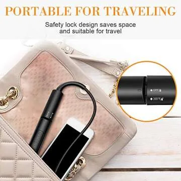 Hair Mini Curling Iron Travel, Mini Ceramic Hair Curler, Travel Curling Iron, Mini Flat Iron, Small Flat Irons for Short Hair, Small Hair Curling Iron, Straighter Curling Iron