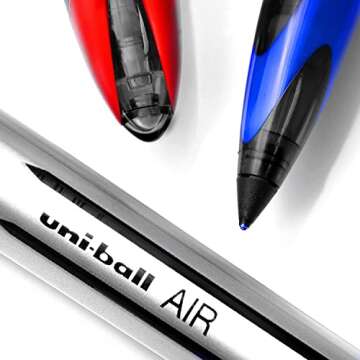 Uni-Ball AIR - 0.7mm Medium Rollerball - 6 Pack - Black - UBA-188-L