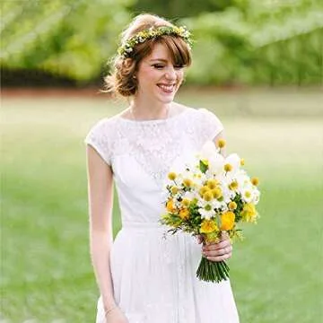 Natural Dried Flowers Yellow Craspedia for Home Decor