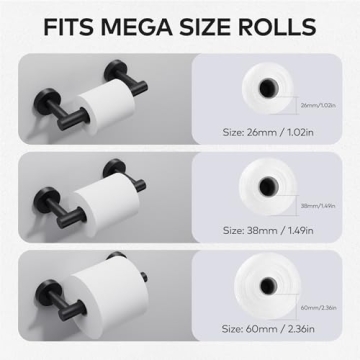 Day Moon Matte Black Toilet Paper Holder - Stylish & Functional