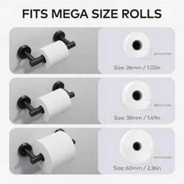 Day Moon Matte Black Toilet Paper Holder - Stylish & Functional