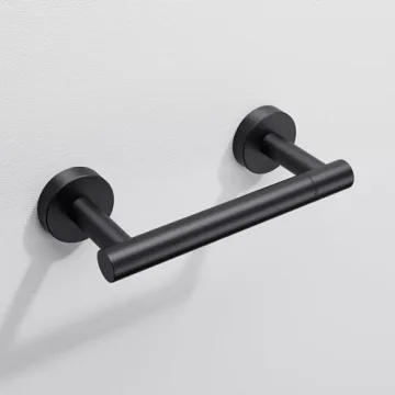 Day Moon Matte Black Toilet Paper Holder - Stylish & Functional