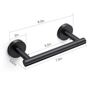 Day Moon Matte Black Toilet Paper Holder - Stylish & Functional