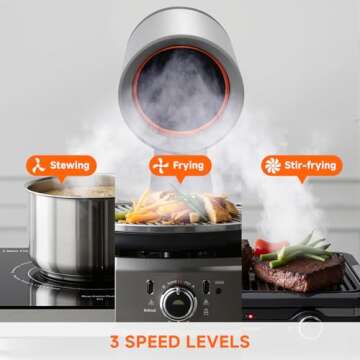 AMZCOOKTOP Portable Range Hood for Indoor BBQ & RV Cooking