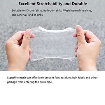 Kitchen Sink Strainer Mesh Bag- 200 PCS Disposable Sink Net Strainer Filter Bags for Sink Drain for Collecting Kitchen Food Waste Leftover Garbage