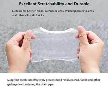 Kitchen Sink Strainer Mesh Bag- 200 PCS Disposable Sink Net Strainer Filter Bags for Sink Drain for Collecting Kitchen Food Waste Leftover Garbage