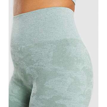 M MOYOOGA Camo Seamless Legging for Women High Waist Tummy Control Workout Gym Sport Active Yoga Fitness Pants (Medium, Sage Green)
