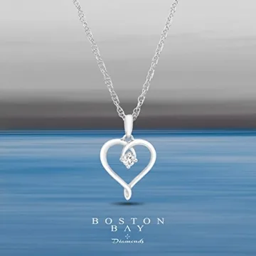 .925 Sterling Silver White Sapphire Heart Necklace