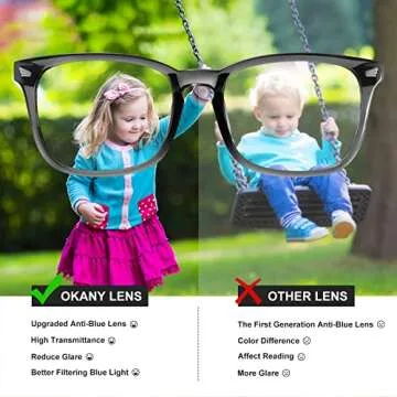Okany Blue Light Glasses for Kids 3 Pack Stylish Comfort