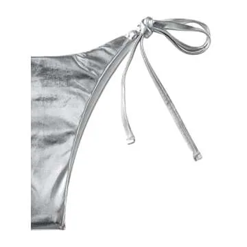 Metallic Halter Bikini by SweatyRocks for Beach Style