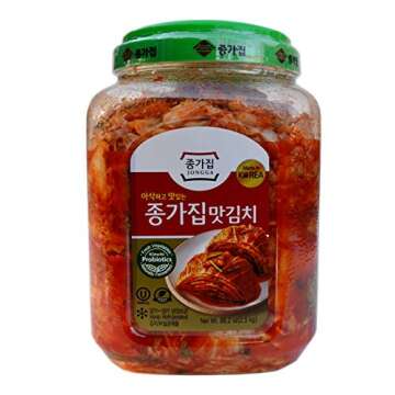 Jongga Mat Kimchi - Authentic Korean Probiotic Cabbage (88 oz, Vegan, Kosher)
