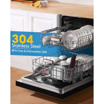 Rantizon Cat Water Fountain, 74oz/2.2L Stainless Steel Pet Water Fountain Dog Water Dispenser, Water...