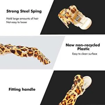 Hair Clips, HAITAO 6pcs Alligator Hair Clips for Styling Sectioning Clamp Salon Hairstyle, Barber Shop, Extra Wide Teeth Hair Clips for Women (Yellow)