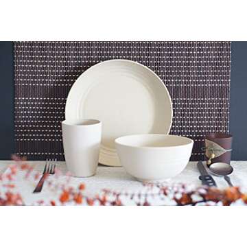 Wheat Straw Dinnerware Set for Families - Eco-Friendly