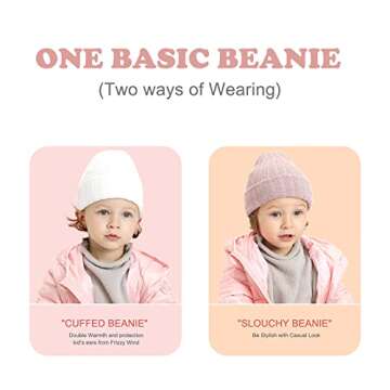 Stylish Newborn Baby Wool Hat Set for Toddlers (Black, White, Grey)