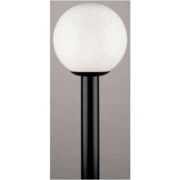 Westinghouse 6686100 One-Light Post-Top Exterior Lantern, Black Finish Polycarbonate with White Acrylic Globe
