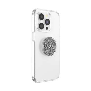 PopSockets Plant-Based Phone Grip with Expanding Kickstand, Eco-Friendly - Black Leopard