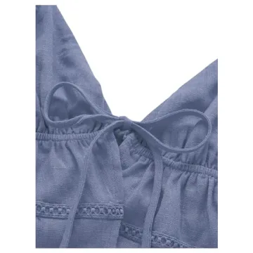 OYOANGLE Women's Stylish Spaghetti Strap Cami Crop Top