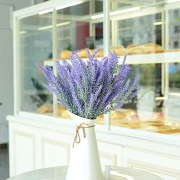 TYEERDEC Artificial Lavender Bouquet for Home Decor