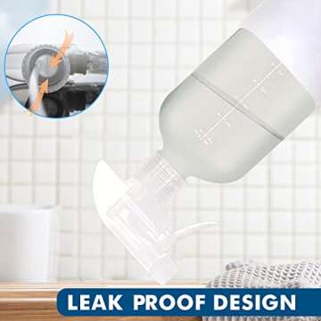 Frosted Glass Spray Bottles with Silicone Sleeve, 16oz Refillable Containers with Mist and Stream Settings for Bath, Beauty, Hair, Plants, Pets(2pack) (white)