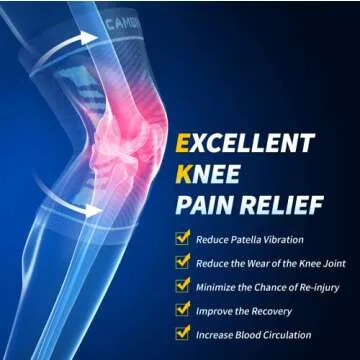 CAMBIVO Knee Brace with Side Stabilizers for Knee Pain, Meniscus Tear, ACL, MCL, Arthritis,Tendinitis,Joint Pain Relief,Adjustable Knee Support with Patella Gel Pads for Men and Women
