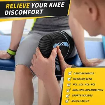 CAMBIVO Knee Brace with Side Stabilizers for Knee Pain, Meniscus Tear, ACL, MCL, Arthritis,Tendinitis,Joint Pain Relief,Adjustable Knee Support with Patella Gel Pads for Men and Women