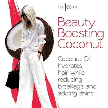 Coconut Thermal Protection Spray - Prevents Frizz and Split Ends for All Hair Types - Heat Defense Up To 450ºF - 8.45fl.oz