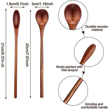 Wooden Coffee Spoons - Long Handle Mixing Spoons for Kitchen