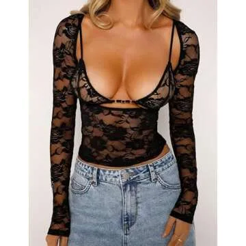 Women Y2K Sexy Lace Tube Top Vintage Lace Trim Camisole Slim Fitted Crop Top Cami Top Mini Vest Shirt Streetwear (Black #9Z, S)