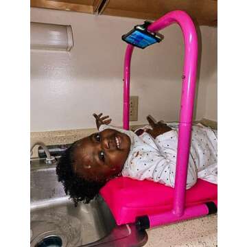 ShampooTime Shampoo Mat for Children, Toddlers, Kids with Phone Holder and Entertainment Bar| Hair W...