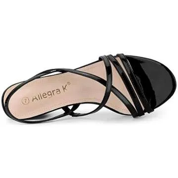 Allegra K Stylish Strappy Slingback Chunky Heels