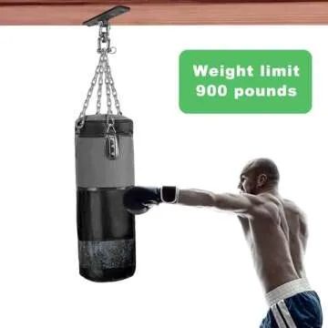 Dolibest Heavy Bag Hanger,Wall Ceiling Mount Hook 360° Rotation Wood Beam Holder Body Weight Strength Training Systems, Aerial Yoga Swing & Hammock, Resistance Band for Wooden Sets(600 LB Capacity)