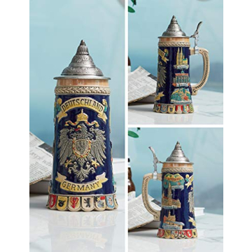 HAUCOZE German Beer Stein Mug 0.6 Liter Perfect Gift