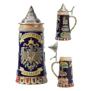 HAUCOZE German Beer Stein Mug 0.6 Liter Perfect Gift