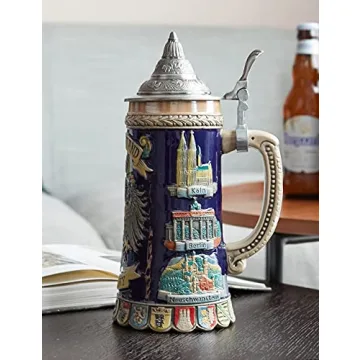 HAUCOZE German Beer Stein Mug 0.6 Liter Perfect Gift