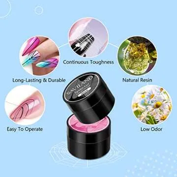 SAVILAND Spider Gel Kit: 12 Colors Nail Design Gel Set, Drawing Gel for Lines with 15 pcs Nail Art Brushes for Lines Decoration for Nail Art, Nail Design, DIY at Home