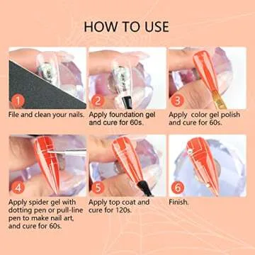 SAVILAND Spider Gel Kit: 12 Colors Nail Design Gel Set, Drawing Gel for Lines with 15 pcs Nail Art Brushes for Lines Decoration for Nail Art, Nail Design, DIY at Home