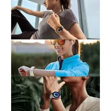 20mm Watch Band Compatible with Samsung Galaxy Watch 7 FE 6 5 4 40mm 44mm,Watch 6 4 Classic Band, Galaxy Watch 5 Pro 45mm 3 41mm Active 2 Cute Silicone Sport Band Women (Aesthetic Floral)