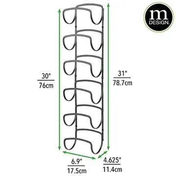 mDesign Metal Towel Shelves – Towel Rack for The Bathroom with 6 Compartments – Practical Bathroom Accessories for Both Large and Small Towels – Black