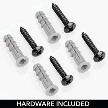 mDesign Metal Towel Shelves – Towel Rack for The Bathroom with 6 Compartments – Practical Bathroom Accessories for Both Large and Small Towels – Black