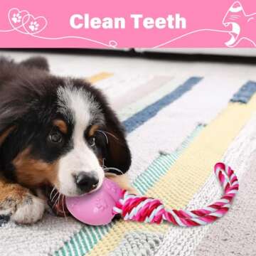 Lepawit Valentine's Day Dog Toys, 2 Pack Dog Rope Toys for Tug of War, Dog Chew Toys for Teeth Cleaning, Valentine's Day Dog Gifts for Small and Medium Dogs