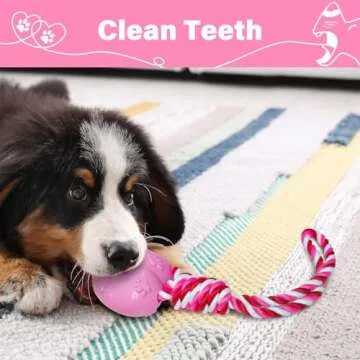 Lepawit Valentine's Day Dog Toys, 2 Pack Dog Rope Toys for Tug of War, Dog Chew Toys for Teeth Cleaning, Valentine's Day Dog Gifts for Small and Medium Dogs