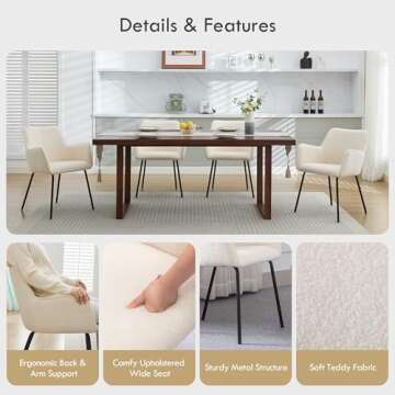 ONEVOG Modern Dining Chairs Set of 4 for Elegant Dining