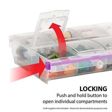 Craft Mates Bead Organizer and Plastic Storage Containers for Crafts, Buttons, Pins and More, 14 Loc...