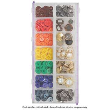 Craft Mates Bead Organizer with 14 Locking Compartments
