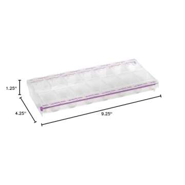 Craft Mates Bead Organizer with 14 Locking Compartments